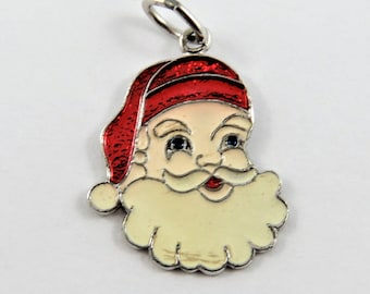 Argent sterling charme de Noël émaillé.