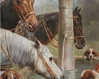 Fox hunt fabric | Etsy