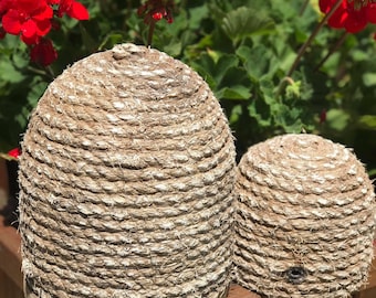 Early colonial Primitive Garden Bee Skep !