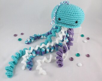 Crochet Stuffed Jellyfish, Amigurumi Jellyfish, Toy Jellyfish, Stuffed Animal Jellyfish by CROriginals