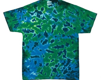 Tie Dye T-Shirt - Crinkle Blue Greens