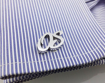 Groom Wedding Cufflinks, Initial Cufflink Personalized Cufflinks - Letters Cufflinks -Men Cufflinks - Initials Cufflinks - father's day gift