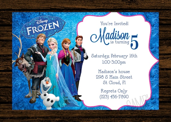 frozen themed invites