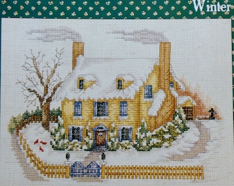 Betty Haddad Shelton WINTER In The COUNTRY In Season By Creative Keepsakes - Counted Cross Stitch Pattern Chart