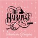 The Hairapist Is In SVG, Hair svg, Stylist svg, Cut File, Iron On, Decal, Cricut, Silhouette, & Many More