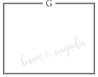 Initial Flat Notecard