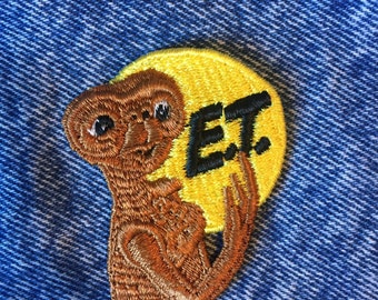 ET PATCH, vintage et patch, et phone home, extraterrestrial patch, E.T. Movie