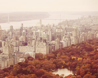 Autumn in New York - Central Park, NYC Photography, Autumn Decor, Fall Foliage, NYC Art, Fall Photography, Orange Home Decor