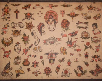 Vintage Tattoo Flash from 1941- Milton Zeis