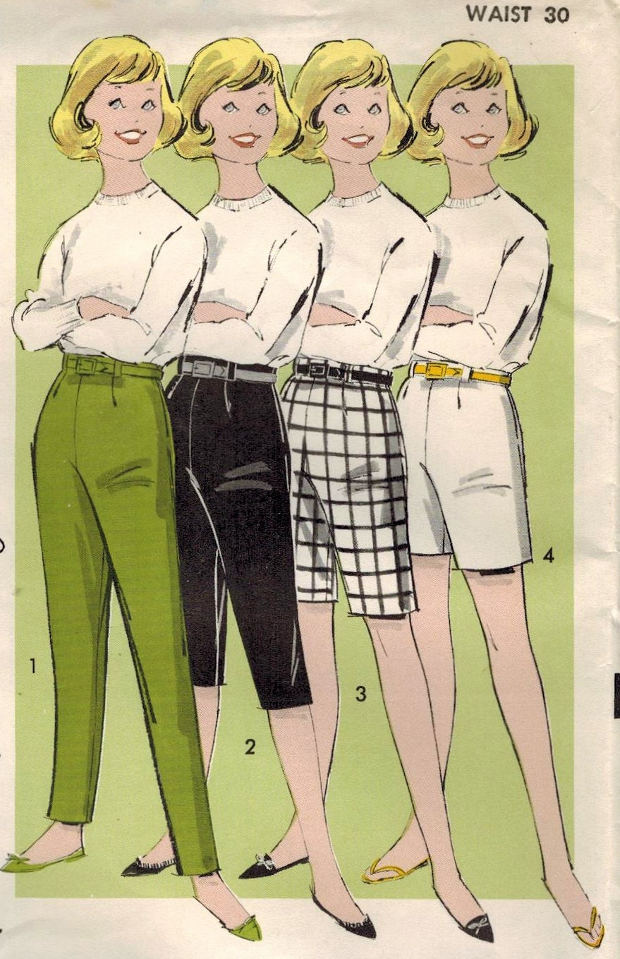 1960s Advance 9353 UNCUT Vintage Sewing Pattern Chub Deb Jamaica Shorts 1960s-advance-9353-uncut-vintage-sewing-pattern-chub-deb-jamaica-shorts