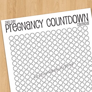 calendar countdown etsy baby due date countdown calendar