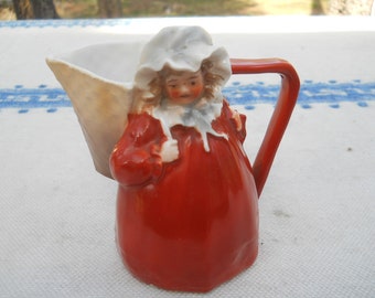 Royal Bayreuth Figural Girl With Basket Creamer