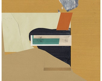 Abstract collage, modern art print, Abstract composition XXXVI