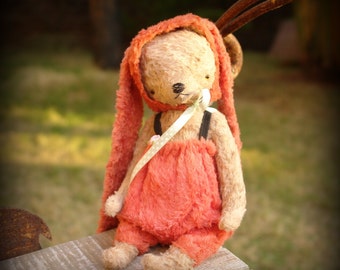 PDF Epattern for 9 inch Handmade Artist Teddy Bear in Bunny's pants and cap by Sasha Pokrass