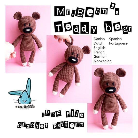 crochet mr bean teddy bear