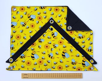 Set of 3 Rat Hammocks (bees on yellow/black)