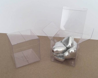 Clear Acetate Square Boxes x 10