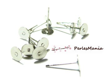 100 platinum silver 8mm bullet Stud Earrings