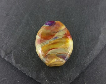 Multicoloured glass focal bead | Handmade lampwork glass