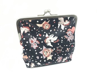 Metal frame kiss lock purse Liberty Kawaii