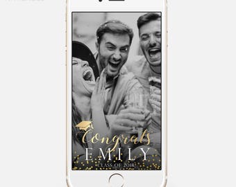 LIMITED TIME! Snapchat Geofilter Graduation, Geofilter Party, Graduation Party, Graduation Geofilter, Graduation Filter, Class of 2018 grd03