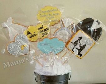 Custom Engagement Cookie Bouquet