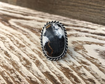 White Buffalo Turquoise Ring sz. 6.25