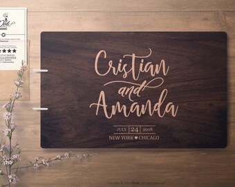 Wedding Guestbook Rustic Wedding Guest book Wood Wedding Guest book Wood Custom Engraved Guest Book Personalized Guest Book Wedding Gift