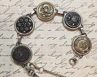 Vintage Victorian Button Bracelet