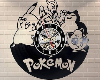Pokemon Gift Vinyl Record Wall Clock