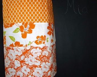Sample SALE - Will fit Size S/M - Ready to MAIL - Patchwork Pencil SKIRT - Amy Butler - by Boutique Mia