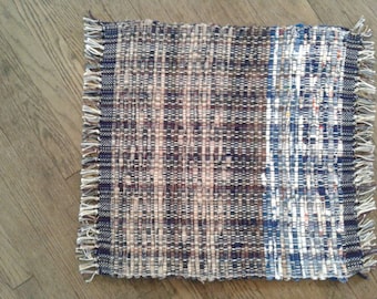 Blue/ brown hand woven placemats