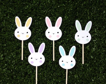 Little bunny cupcake toppers