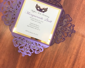 Mardi Gras Masquerade Invite