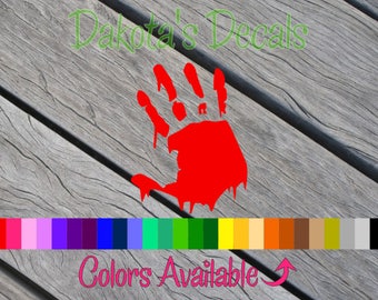 Bloody Hand Decal