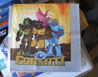 set of 2 napkins gormiti