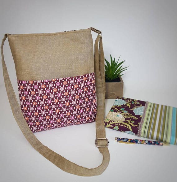 Fabric messenger bag cross body bag adjustable strap bag