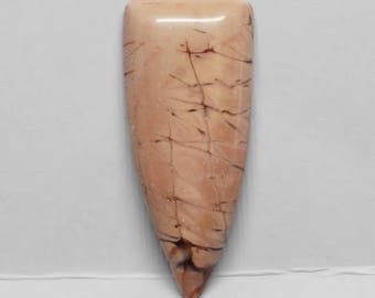 Brown Faux Stone Freeform Cabochon, Polymer Clay Designer Cabochon