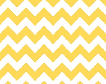 Yellow Medium Chevrons Fabric by Riley Blake Designs - By the Yard - 1 Yard