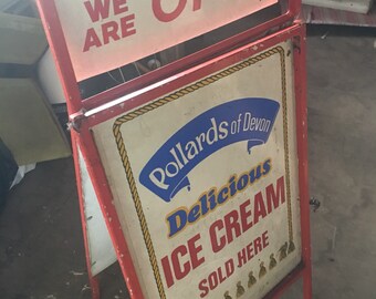 Floor standing Ice cream sign -pollards of Devon