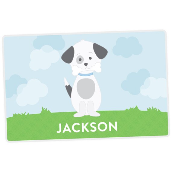 Puppy Placemat Personalized Placemat for Kids Custom Kids
