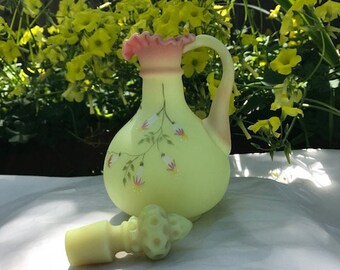 Fenton hand painted cruet