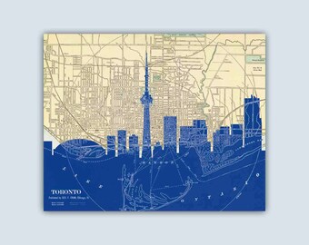  Toronto  skyline Etsy