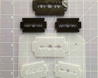 ON SALE SALE!! Razors set flexible plastic resin mold ~ 3 cavity
