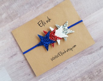 4th of july headband, stars headband, fourth of july headband, baby headband, girl headband, gitter headband