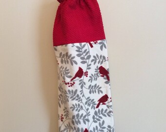 Plastic Bag Holder - Grocery Bag Dispenser - Cardinals - Birds - Shopping Bag Dispenser/Holder