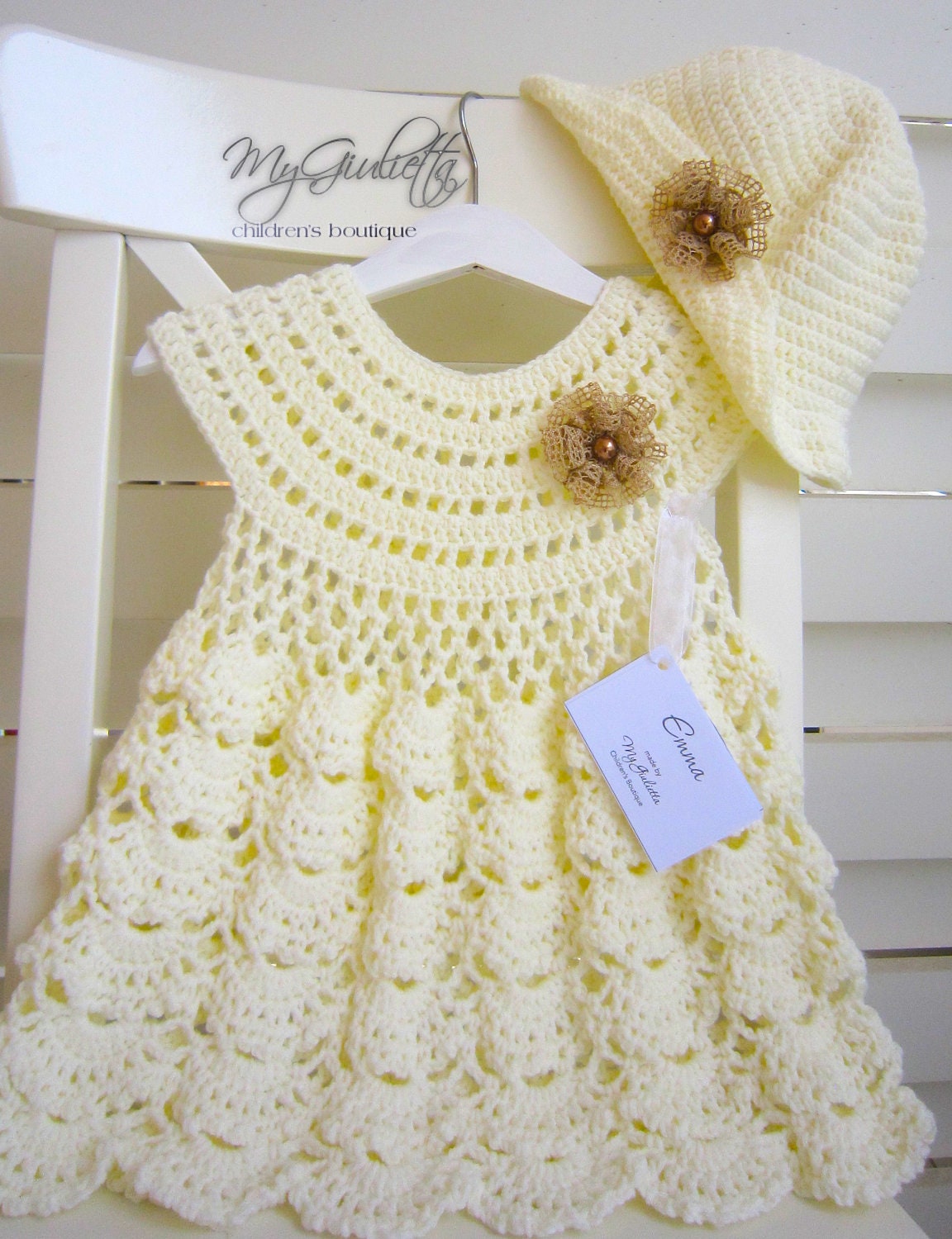 Baby Dress Crochet Flower Girl Outfit Crochet Dress for