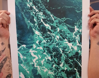 silkscreen on paper / 4 colours / poster / horseshoe bay vancouver / art work hand made screen printing