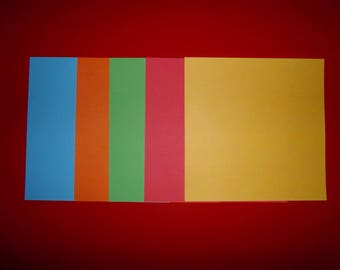 set of 5 16 multicolored origami papers x 16 cm