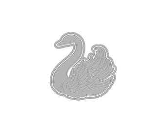 Hero Arts DI452 Paper Layering Swan with Frame
